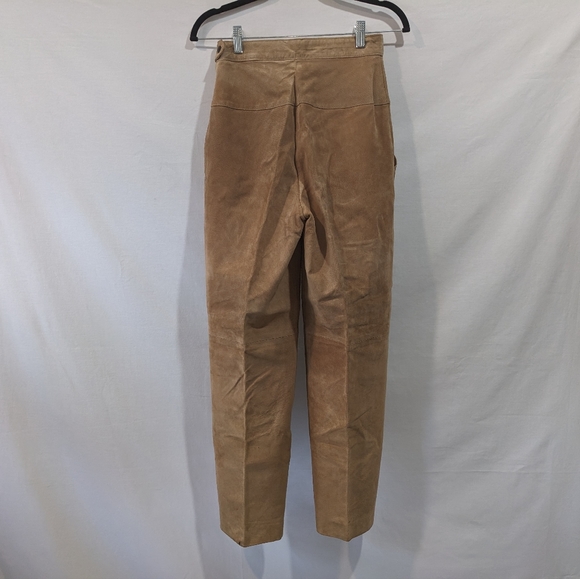 Vintage Tan Leather High Rise Giorgio St Angelo Pants/Trousers Size Small - Picture 10 of 10